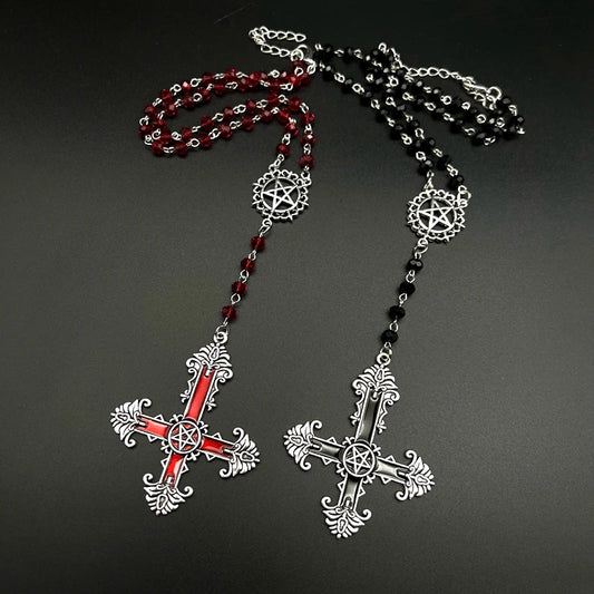 pentagram Inverted Cross necklace