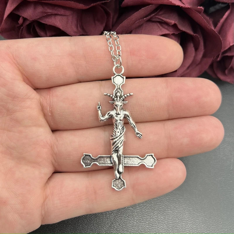 Baphomet Inverted Cross Pendant