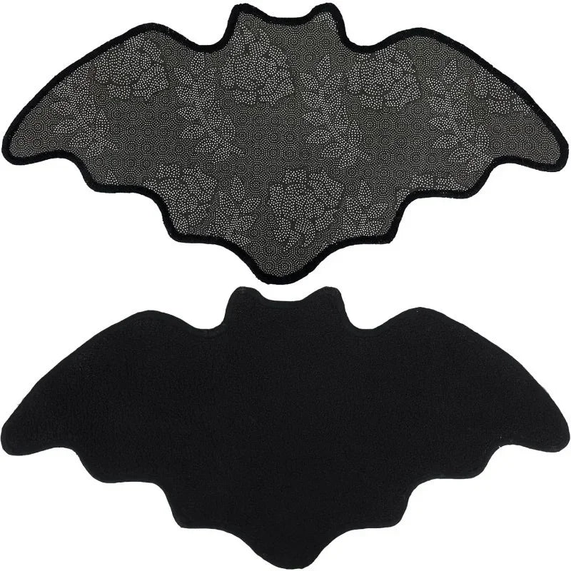 Black Spider Web Halloween Rug