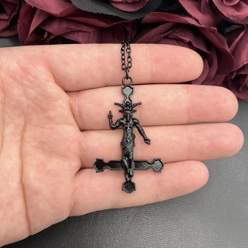 Baphomet Inverted Cross Pendant