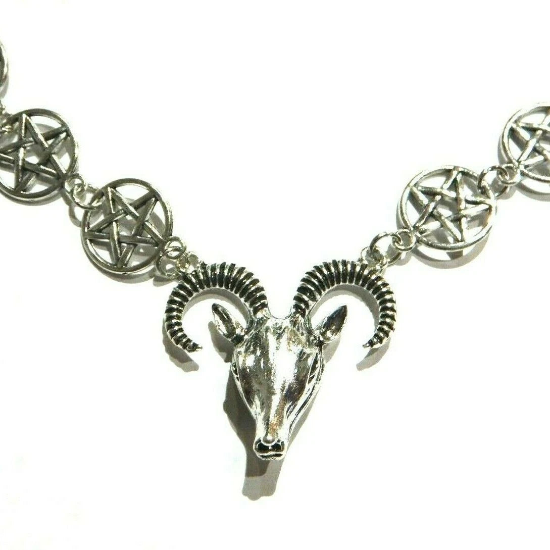 Rams Head Pentagram Necklace